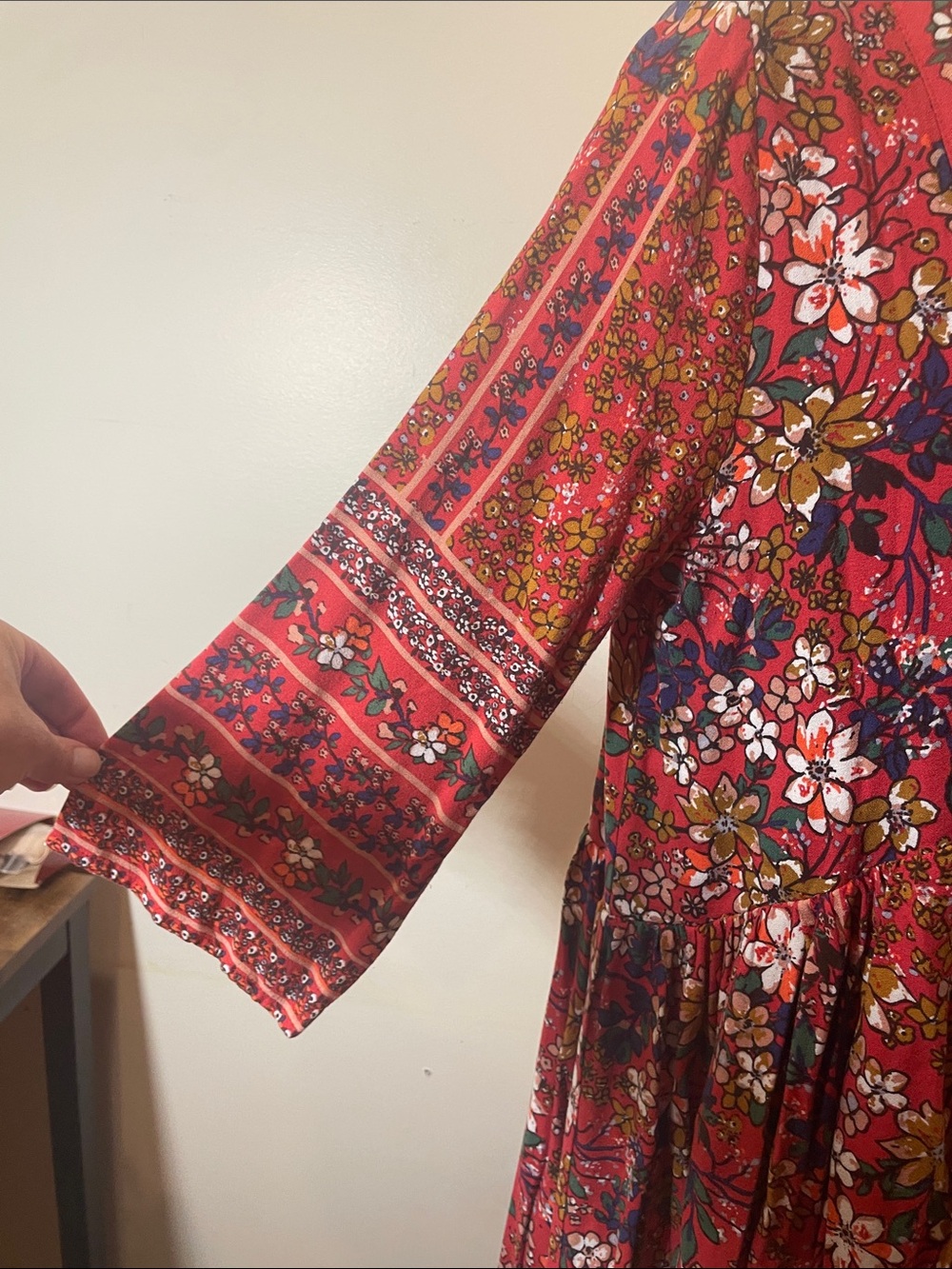 JODIFL Red Floral Tie-Front Maxi Dress - Picture 5 of 10